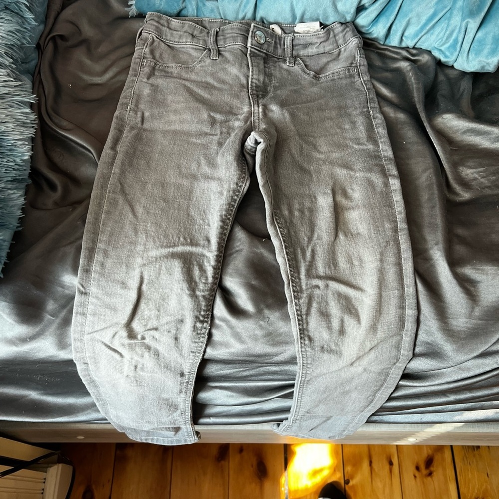 Girls H&M 7/8 Grey Pants